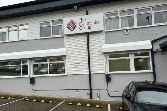 The front of the electronics group training centre building in Leeds