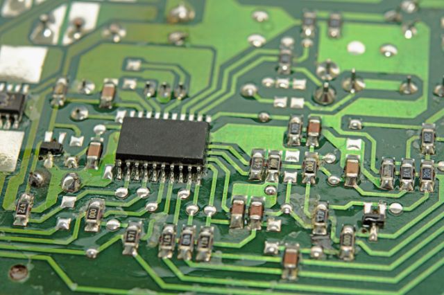 a close up image of a pcb