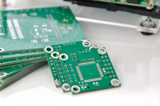 a set of pcbs stacked on top of each other with no delamination visible